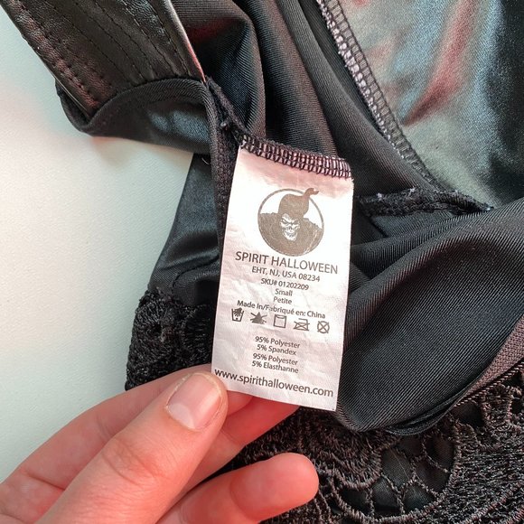 Small Spirit Halloween Body Suit with Lace Cover - Picture 3 of 6